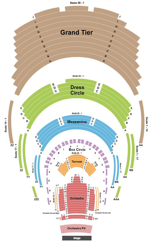 Winspear Opera House Come From Away Seating Chart